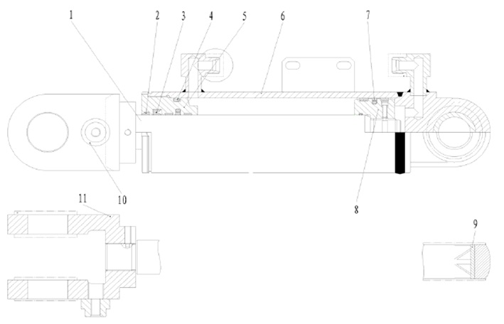 Гидроцилиндр подъёма стрелы погрузчика LG-952